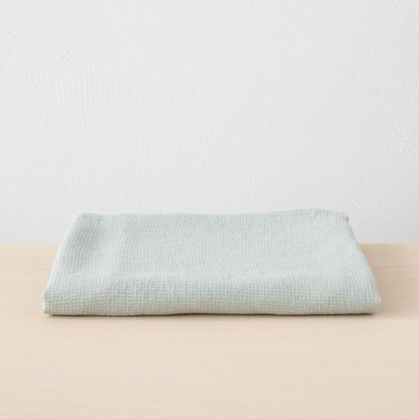 Linenme Linen Waffle Bath Towel Sea Foam
