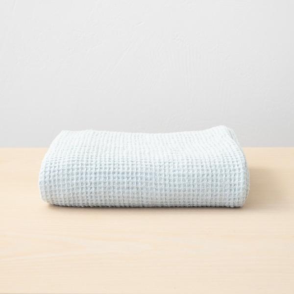 linenme Linen Waffle Big Bath Towel Ice Blue