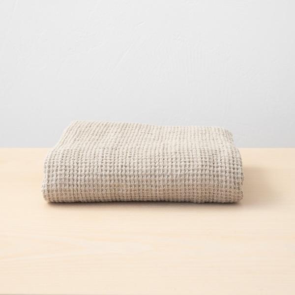 linenme Linen Waffle Big Bath Towel Natural