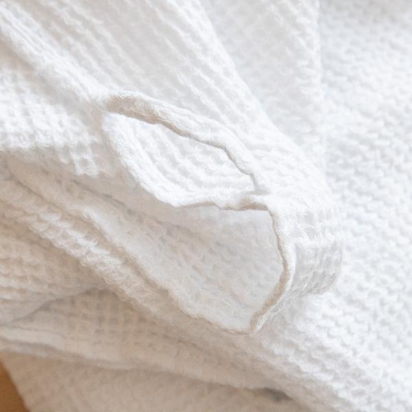 Linenme Linen Waffle Big Set Of 4 Wash Cloth White