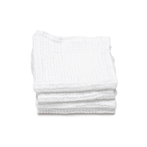 Linenme Linen Waffle Big Set Of 4 Wash Cloth White