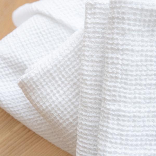 Linenme Linen Waffle Big Set Of Hand Towels White