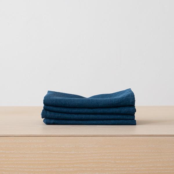 linenme Marine Blue Linen Napkin Terra