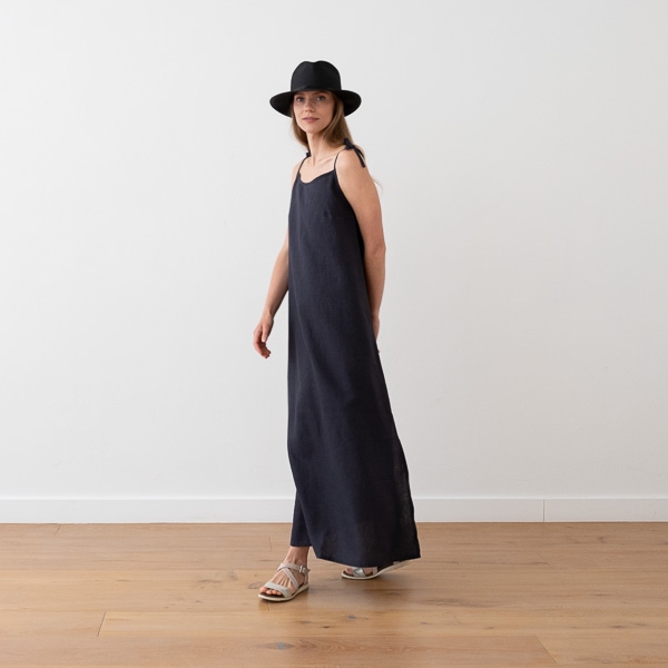 Linenme Maxi Linen Dress White Amelia