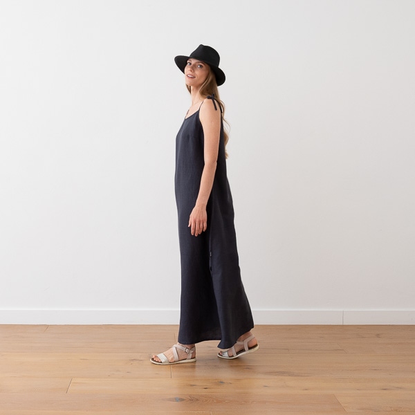 Linenme Maxi Linen Dress White Amelia