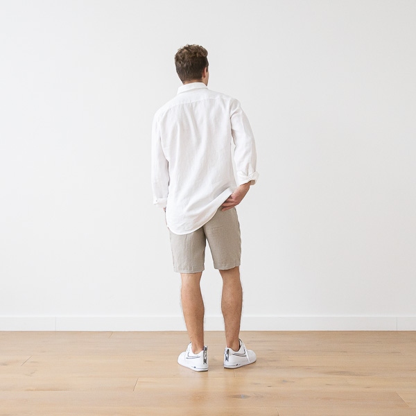 Linenme Men's Linen Shorts Natural