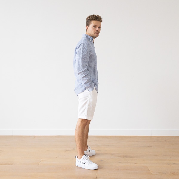 Linenme Men's Linen Shorts White