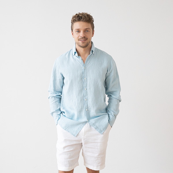 Linenme Men's Linen Shorts White