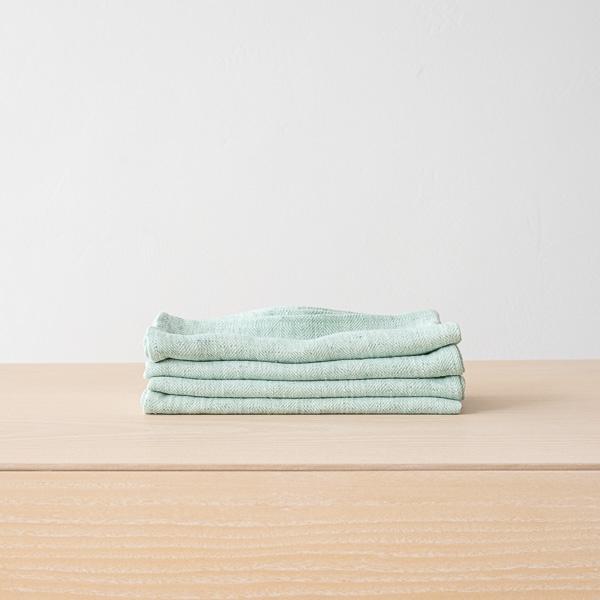 linenme Mint Linen Napkin Chevron