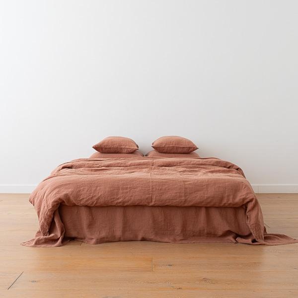 Linenme Mocha Linen Duvet Stone Washed