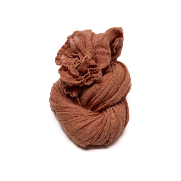 Linenme Mocha Linen Summer Scarf Garza