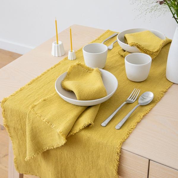 Linenme Napkin Antique Gold Linen Rustic