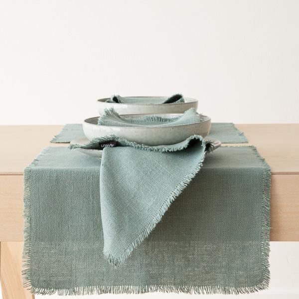 Linenme Napkin Spa Green Linen Rustic