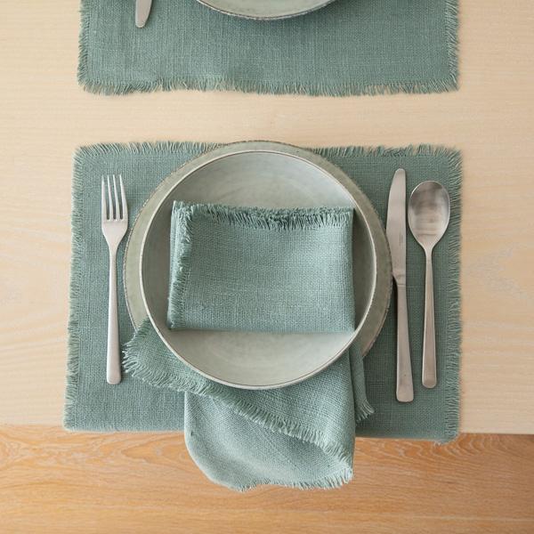 Linenme Napkin Spa Green Linen Rustic