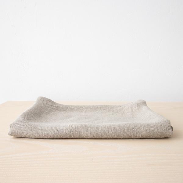 Linenme Natural Huckaback Linen Bath Towel Lara