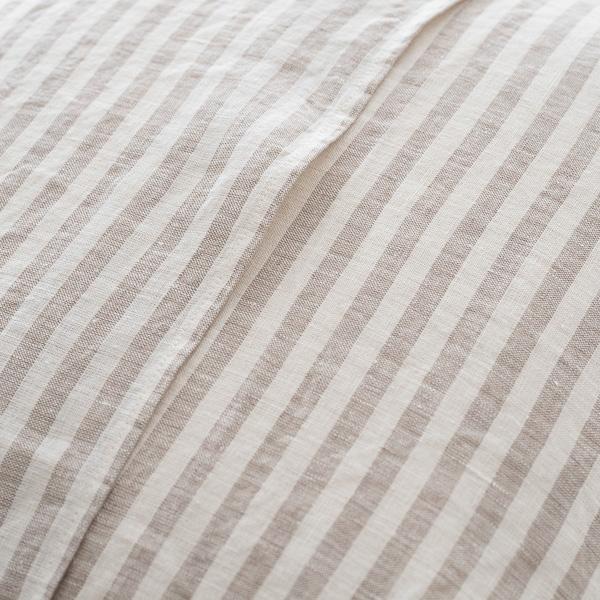 Linenme Natural Linen Cushion Cover Ticking Stripe