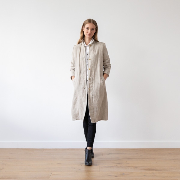 Linenme Natural Linen Jacket Long Fabio
