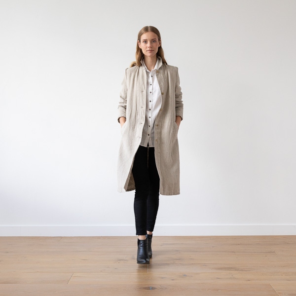 Linenme Natural Linen Jacket Long Fabio