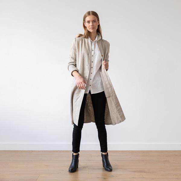 Linenme Natural Linen Jacket Long Fabio