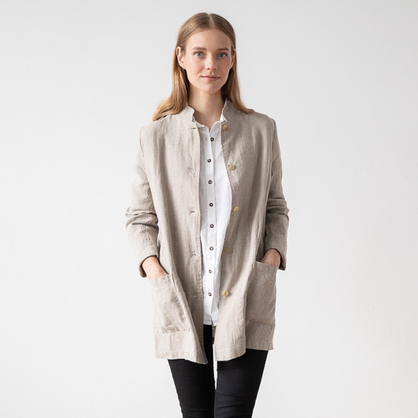 Linenme Natural Linen Jacket Short Paolo