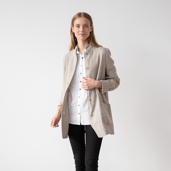 Linenme Natural Linen Jacket Short Paolo