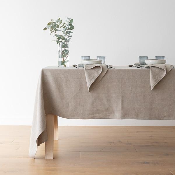 Linenme Natural Linen Tablecloth Lara