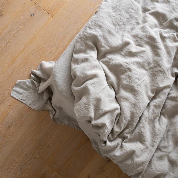 Linenme Natural Stone Washed Bed Linen Flat Sheet