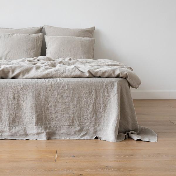 linenme Natural Stone Washed Bed Linen Flat Sheet