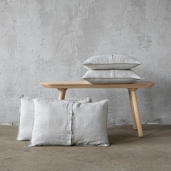 Linenme Oatmeal Linen Cushion Cover Rustico Washed