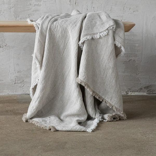 Linenme Oatmeal Linen Fabric Prewashed Rustico