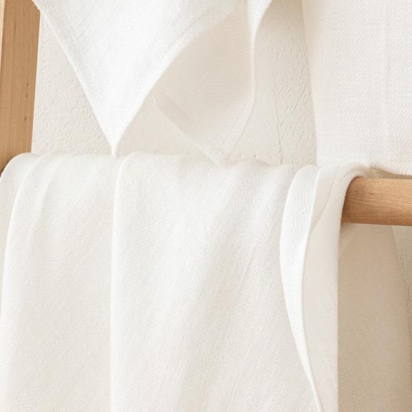 Linenme Off White Linen Bath Towel Lara