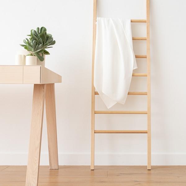 linenme Off White Linen Bath Towel Lara