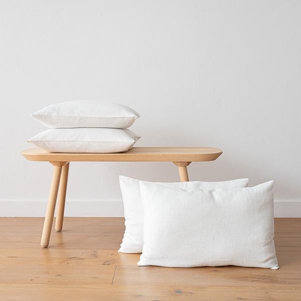 linenme Off White Linen Cushion Cover Lara