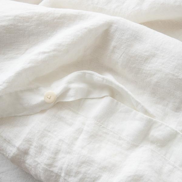 Linenme Off White Stone Washed Bed Linen Duvet