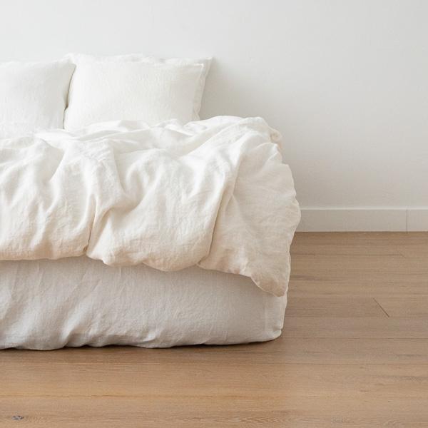 linenme Off White Stone Washed Bed Linen Duvet