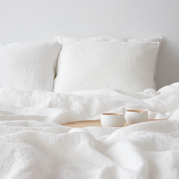 Linenme Off White Stone Washed Bedlinen Set
