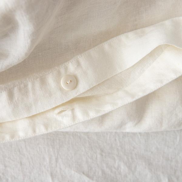 Linenme Off White Washed Bed Linen Duvet Crushed