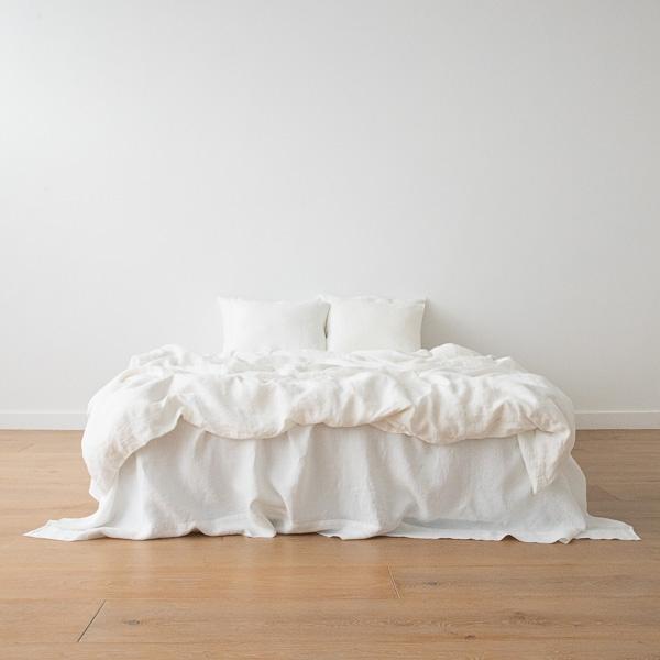 Linenme Off White Washed Bed Linen Flat Sheet