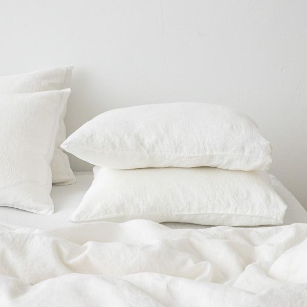 linenme Off White Washed Bed Linen Pillow Case