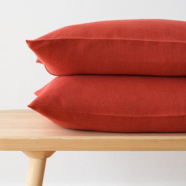 Linenme Orange Linen Cushion Cover Lara