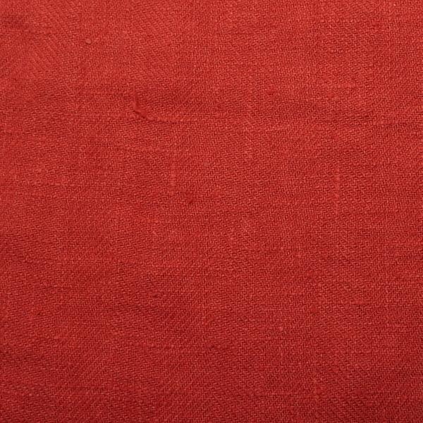 linenme Orange Linen Fabric Sample Lara