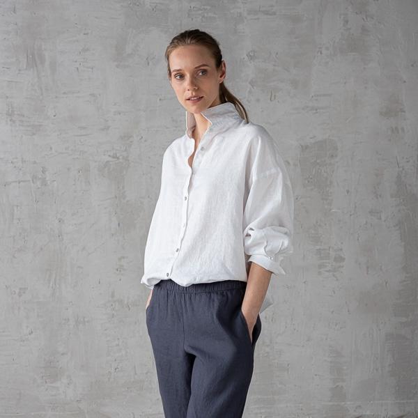 Linenme Oversized White Linen Shirt Ruth