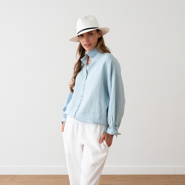 linenme Oversized White Linen Shirt Ruth