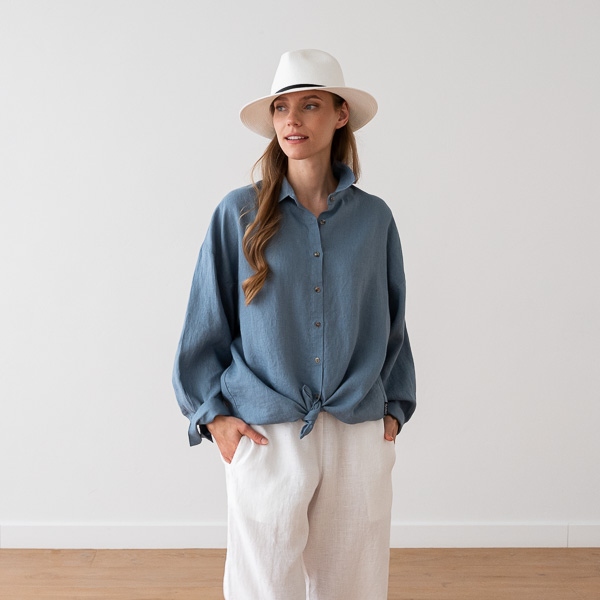Linenme Oversized White Linen Shirt Ruth