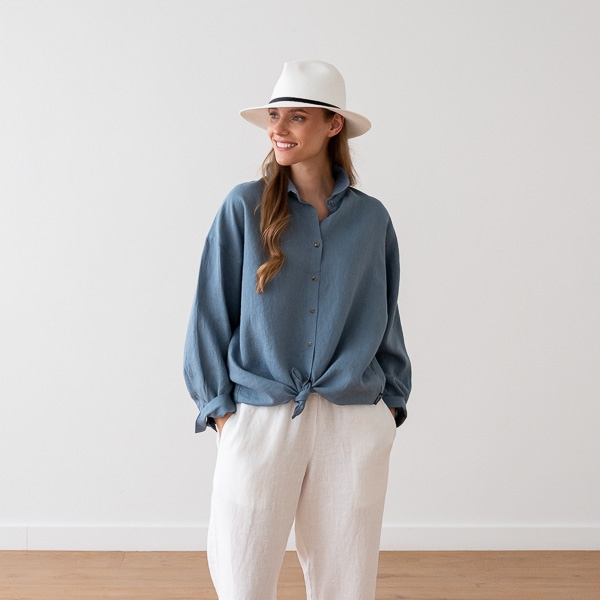 Linenme Oversized White Linen Shirt Ruth