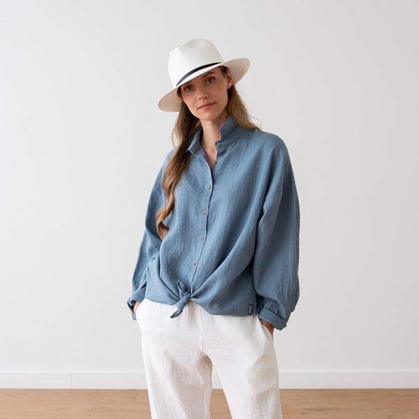 linenme Oversized White Linen Shirt Ruth