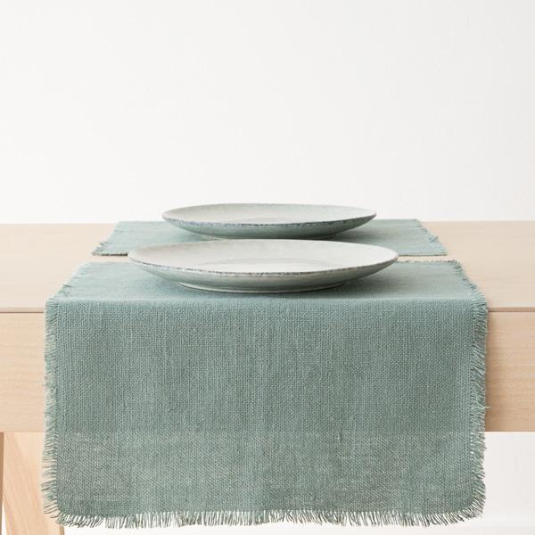 Linenme Placemat Spa Green Linen Rustic