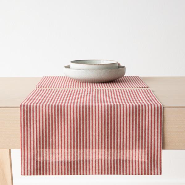 linenme Red Linen Cotton Placemat Jazz