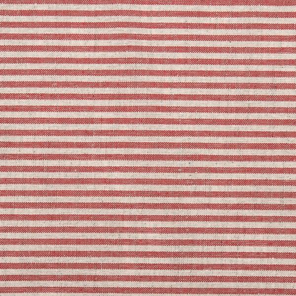 linenme Red Striped Linen Fabric Jazz