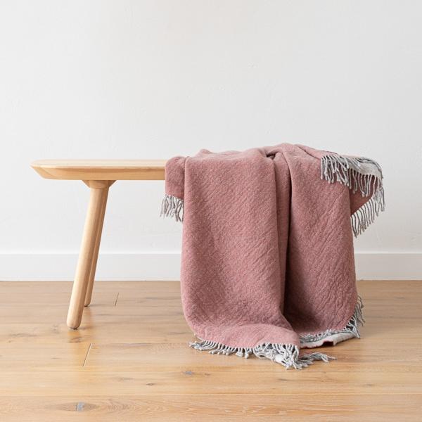 Linenme Rosa Extra Fine Merino Wool Throw Marcus